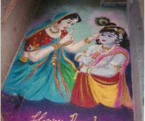 Rangoli: Krishnan caught by his mom Yasodhai Rangoli: Krishnan caught by his mom Yasodhai