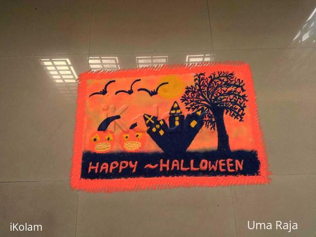 Rangoli: Happy Halloween Rangoli: Happy Halloween