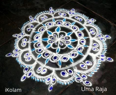 Rangoli: blue drops Rangoli: blue drops