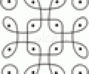 4 - 4 kolam with parallel dots