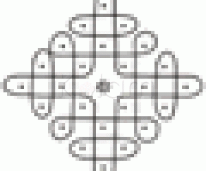 5 - 1 kolam with interlaced dots 5 - 1 kolam with interlaced dots