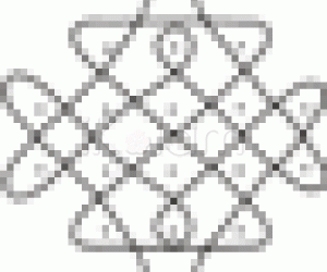 5 - 1 kolam with interlaced dots
