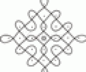 7 - 1 kolam with parallel dots