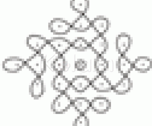 7 - 1 kolam with parallel dots
