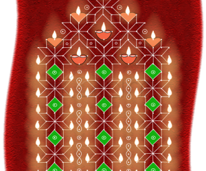 Karthigai Deepam kolam