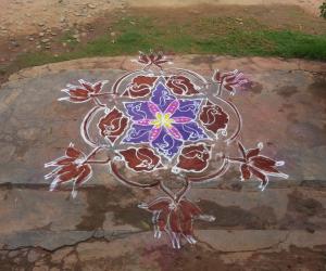 Rangoli: shell rangoli.
