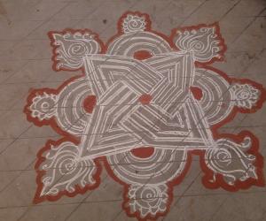 Rangoli: Rainy day kolam