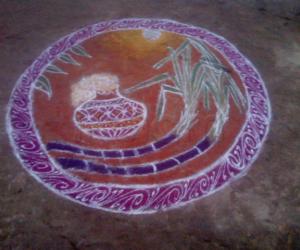 Rangoli: pongal kolam