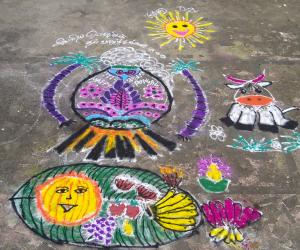 Rangoli: Pongal rangoli 2017