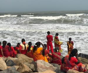 Poopukar beach - Amman Temple devotees