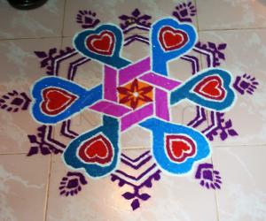 Valentine's Day Rangoli