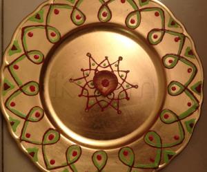 Hand painted (aarathi) plates
