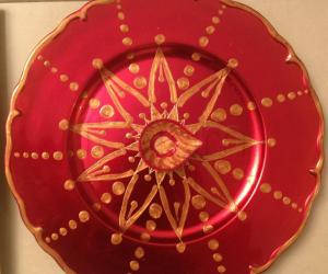 Hand painted (aarathi) plates