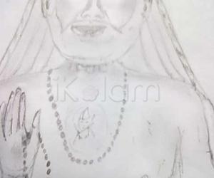 pencil drawing of my Ragavendra swami
