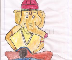 ganesha drawing picture yokesh cud 2