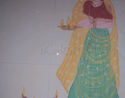 Rangoli: Rangoli - lady with the lamp