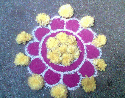 Flowered Kolam