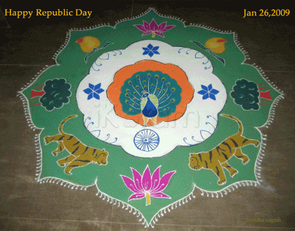 Rangoli: Indian Republic Day