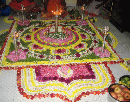 Rangoli: Durga  Namskaram