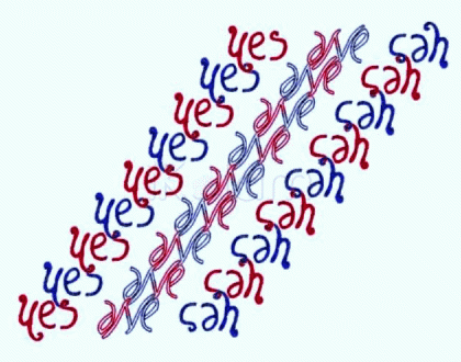 Rangoli: "Yes We Can" - Ambigram