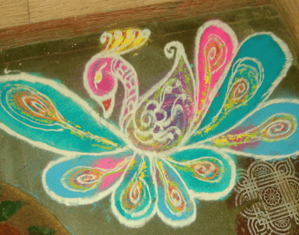 Rangoli: Diwali - Peacock