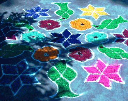 Our Colony new year - programme - -Rangoli