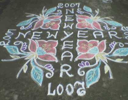 Rangoli: Happy new year - 2007