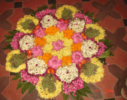 Flower Arrangement as Kolam