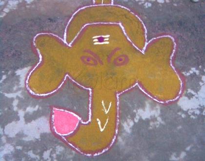 Rangoli: God' Ganesh