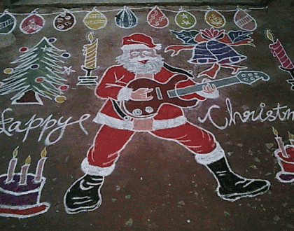 Rangoli: Christmas - Santa