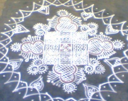 another kanya kolam with different border