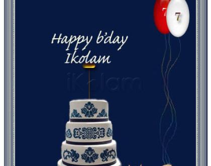 Rangoli: Happy 7th birthday Ikolam!