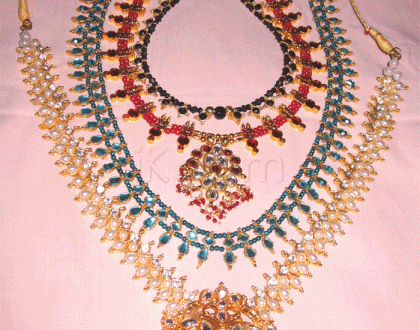 Rangoli: Artificial jewels