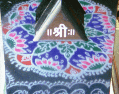Mirror image of a rangoli