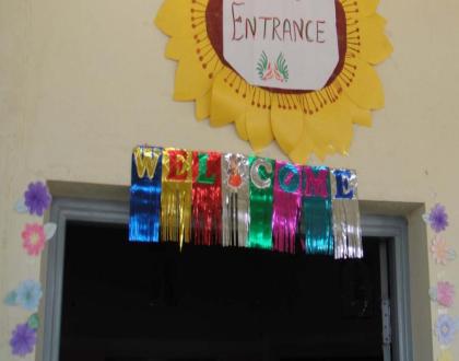 Rangoli: Entrance decoration for Exhibition