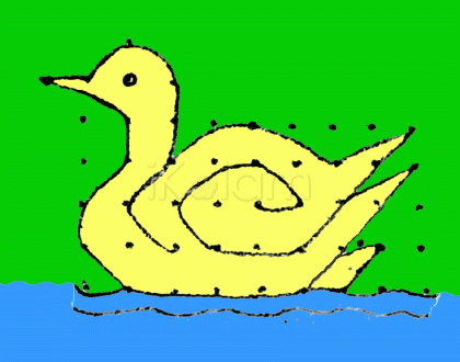Beginners Rangoli - Duck