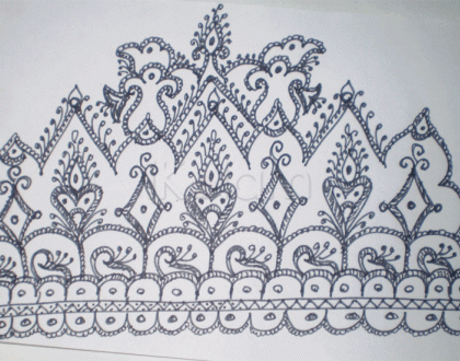 Rangoli: Crown design