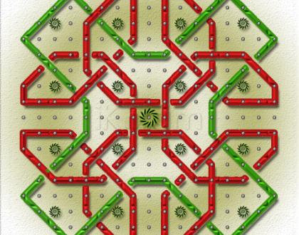 Rangoli: Inspired by 'JKM's Simple Celtic Knot'