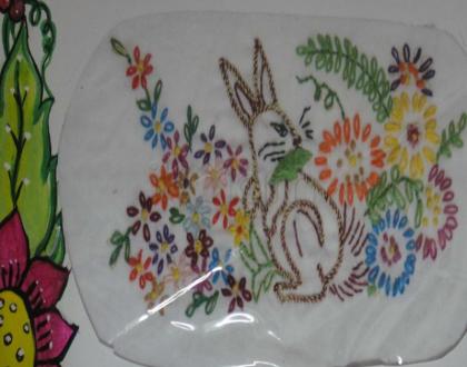 Rangoli: laisy daisy stitch sample 