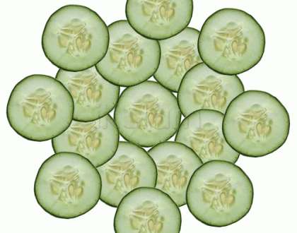 Cool cucumber slices!