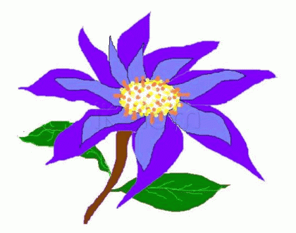 Violet flower in MS paint.