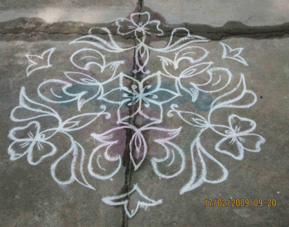 Dotted Floral kolam