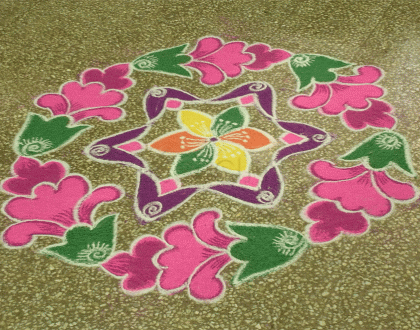 Flower rangoli