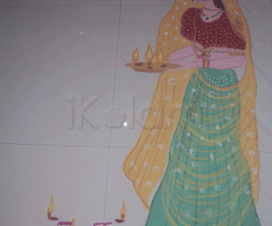 Rangoli: Rangoli - lady with the lamp
