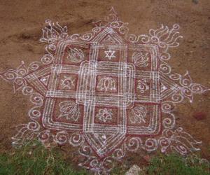 Rangoli: varalakshmi pooja special 