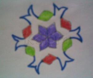 Rangoli: purple flower