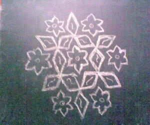 Rangoli: flower &leaves