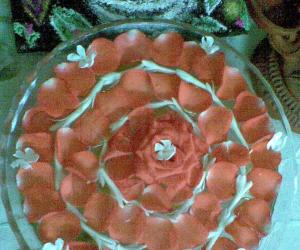 Rangoli: flowers on water
