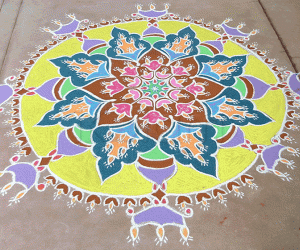 Rangoli: Lighted rangoli