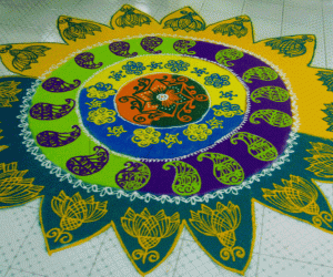 Rangoli: Multicolored Margazhi Sunshine!